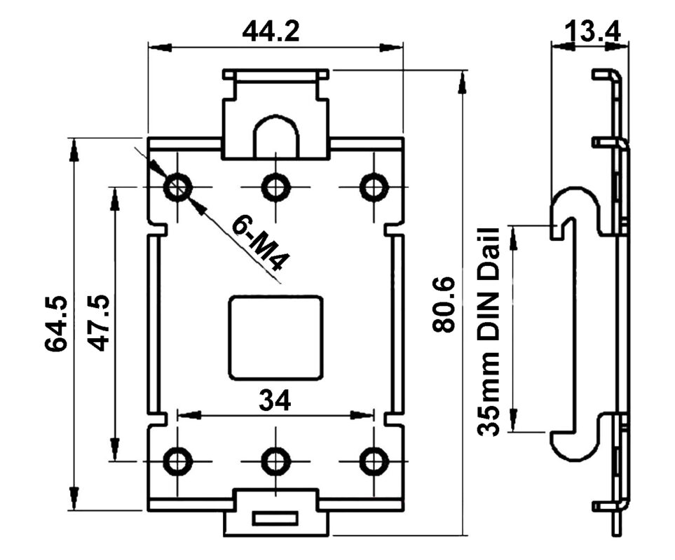 Elektrik Tedarikçim - TS35P Sabitleme Kelepçeleri (Din Ray adaptörü)